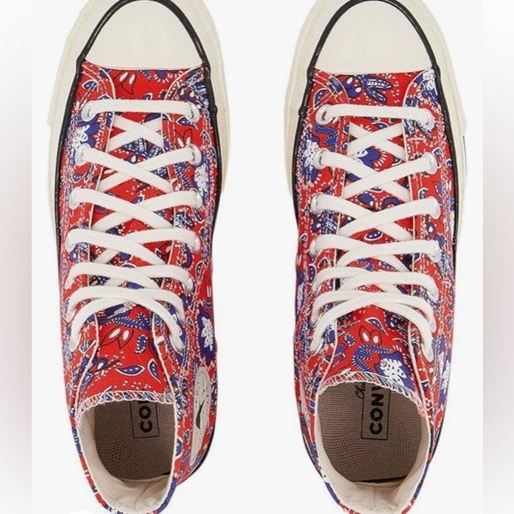 Converse Chuck 70 High 'Paisley Habanero Red' Floral Sz 9 Elevated Basic Casual - Picture 5 of 16